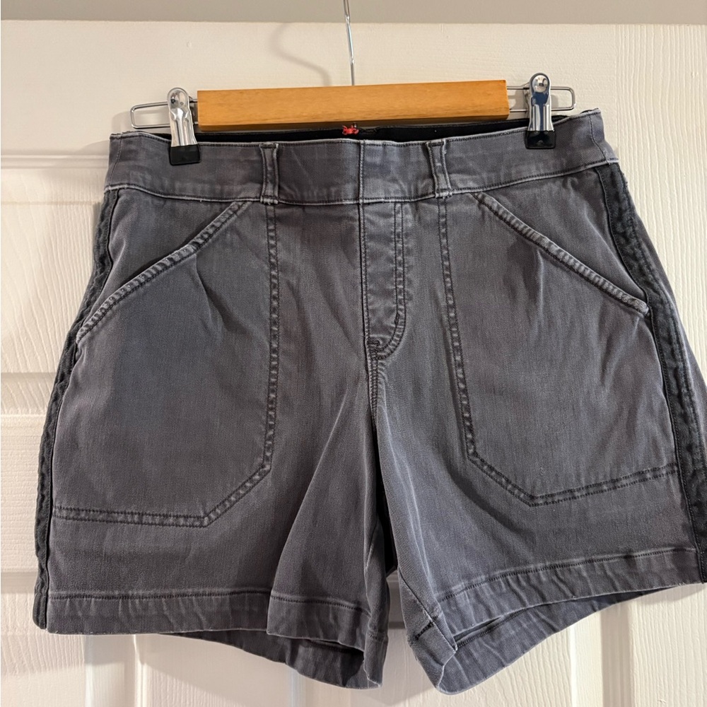 SPANX Charcoal Gray Cargo Pocket Shorts